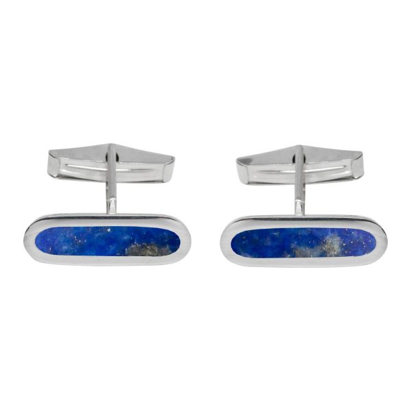 Silver Lapis Cufflinks