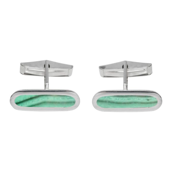 Silver Malachite Cufflinks