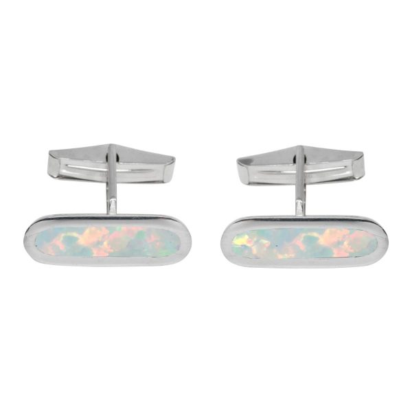 Silver Opalite Cufflinks