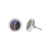 Silver Blue John Round Stud Earrings