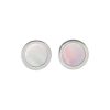 Silver Mother of Pearl Round Stud Earrings