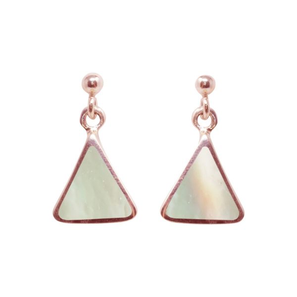 Rose Gold Mother of Pearl Drop Earrings