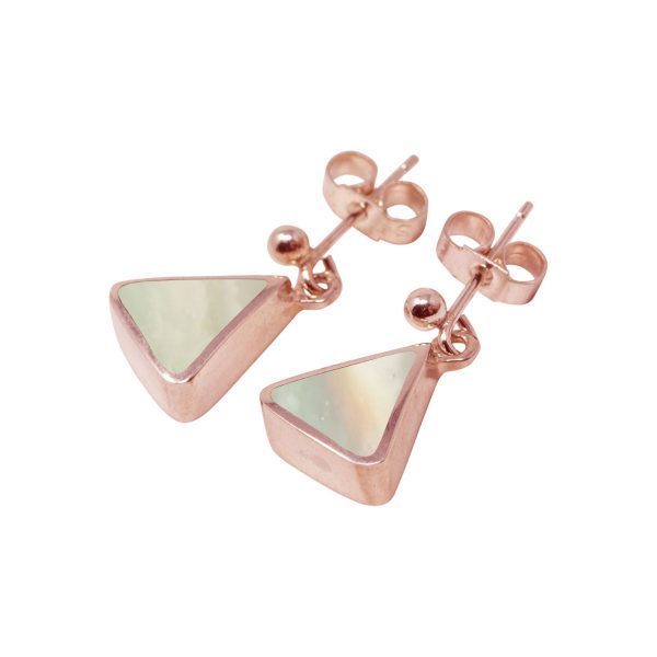 Rose Gold Mother of Pearl Drop Earrings