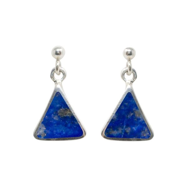 Silver Lapis Drop Earrings