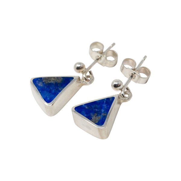 Silver Lapis Drop Earrings