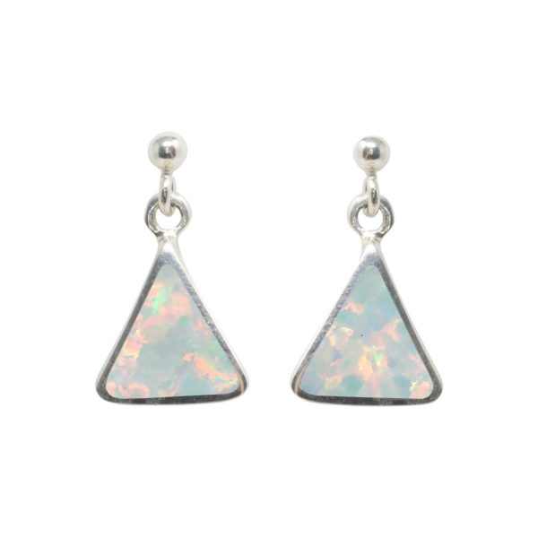 Silver Opalite Sun Ice Drop Earrings