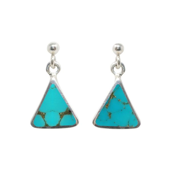 Silver Turquoise Drop Earrings