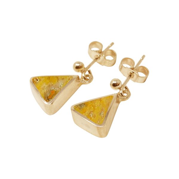 Gold Bumblebee Jasper Drop Earrings