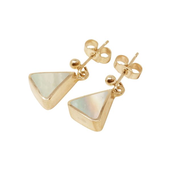 Gold Mother of Pearl Drop Earrings