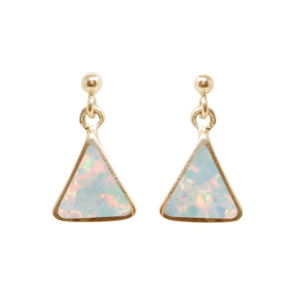 Gold Opalite Sun Ice Drop Earrings