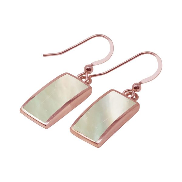 Rose Gold Mother of Pearl Drop Earrings