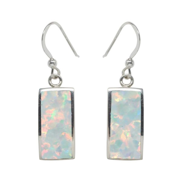 Silver Opalite Drop Earrings