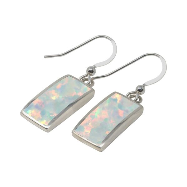 Silver Opalite Sun Ice Drop Earrings