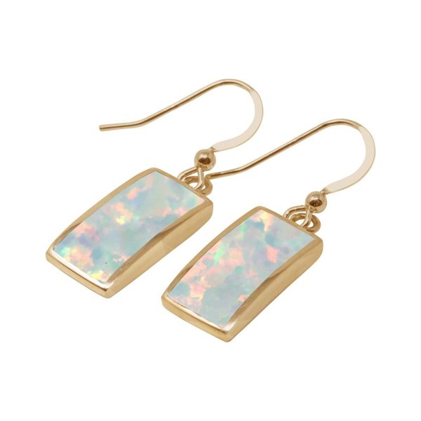 Yellow Gold Opalite Sun Ice Drop Earrings