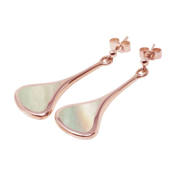 Rose Gold Mother of Pearl Drop Earrings