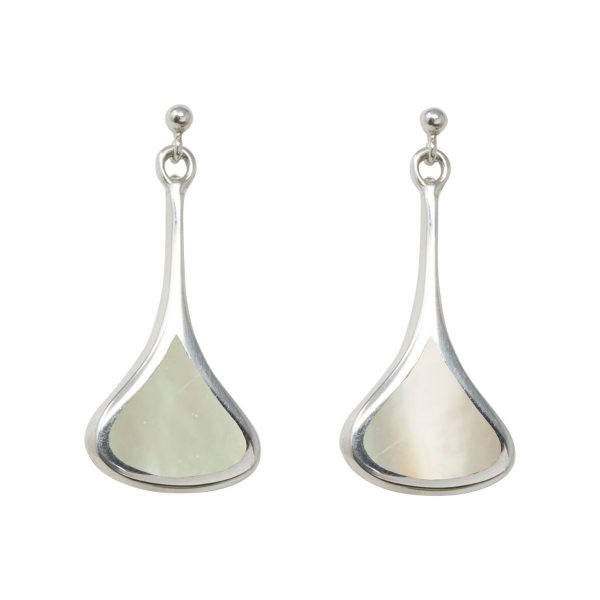 Silver Mother of Pearl Drop Earrings