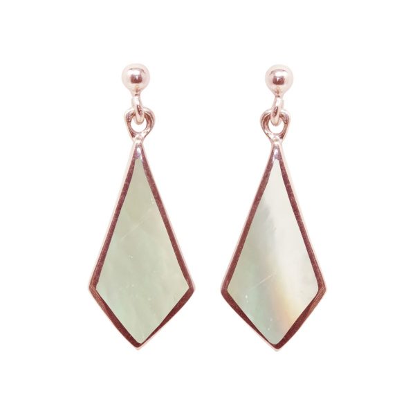 Rose Gold Mother of Pearl Drop Earrings