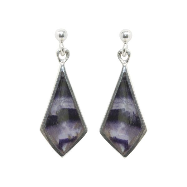 Silver Blue John Drop Earrings