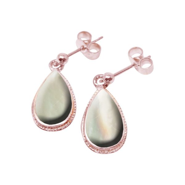 Rose Gold Mother of Pearl Drop Earrings