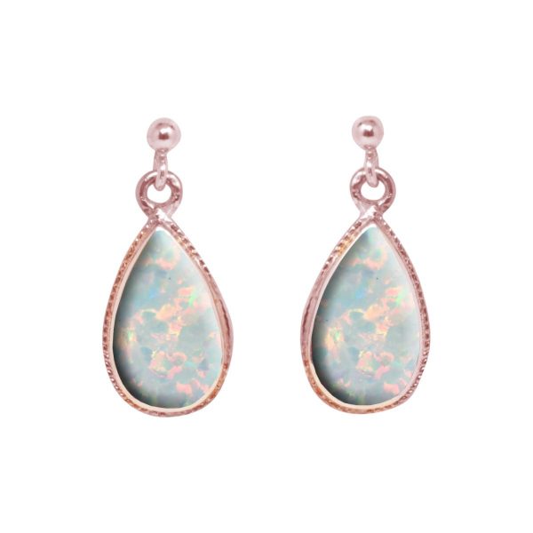 Rose Gold Opalite Sun Ice Drop Earrings