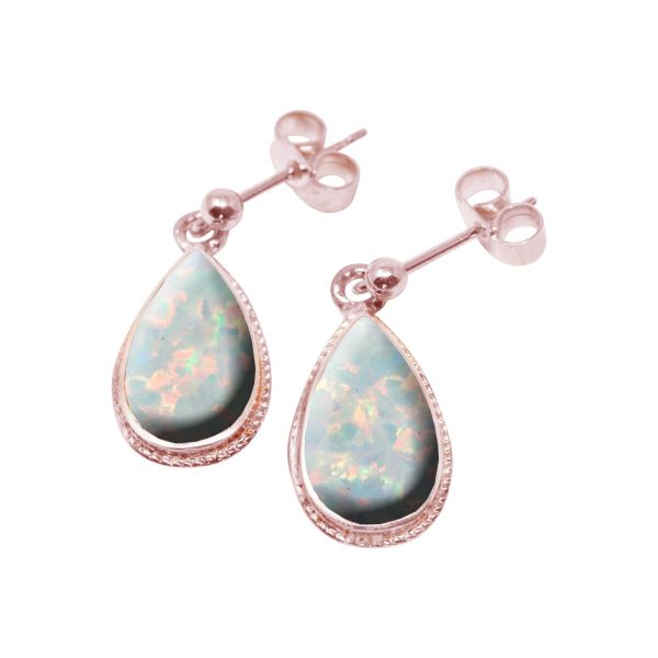 Rose Gold Opalite Sun Ice Drop Earrings