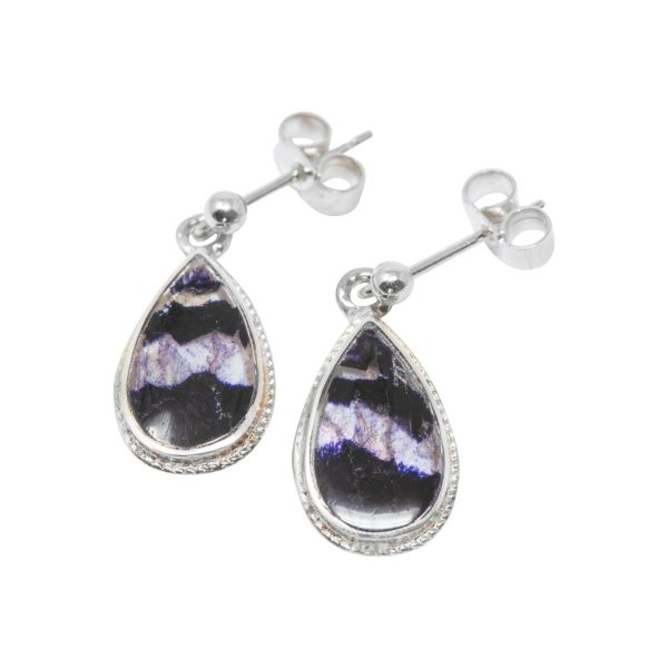 Silver Blue John Drop Earrings