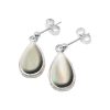 Silver Mother of Pearl Drop Earrings