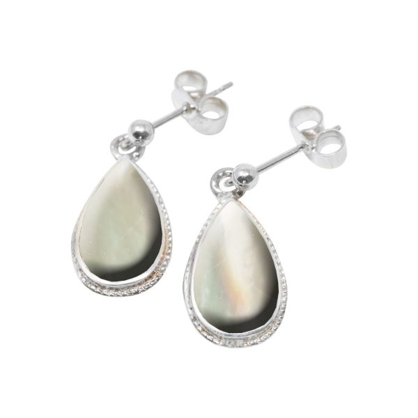 Silver Mother of Pearl Drop Earrings