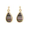 Gold Fordite Drop Earrings