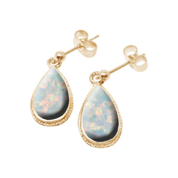 Gold Opalite Sun Ice Drop Earrings