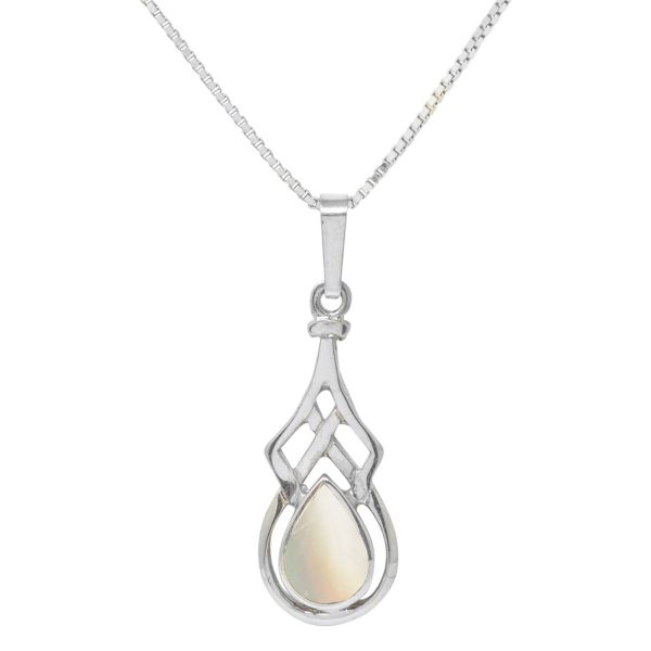 Silver Mother of Pearl Celtic Pendant