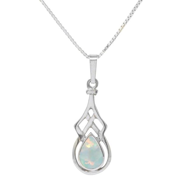 Silver Opalite Celtic Pendant