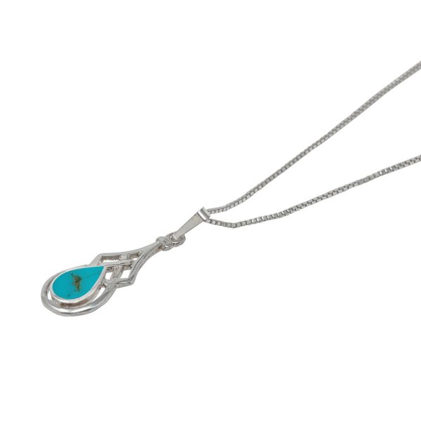 Silver Turquoise Celtic Pendant