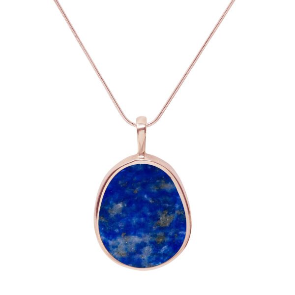 Rose Gold Lapis Pendant