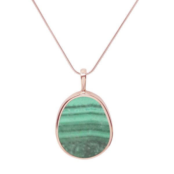 Rose Gold Malachite Pendant