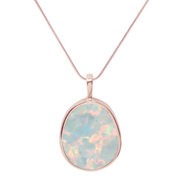 Rose Gold Opalite Sun Ice Pendant