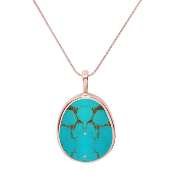 Rose Gold Turquoise Pendant