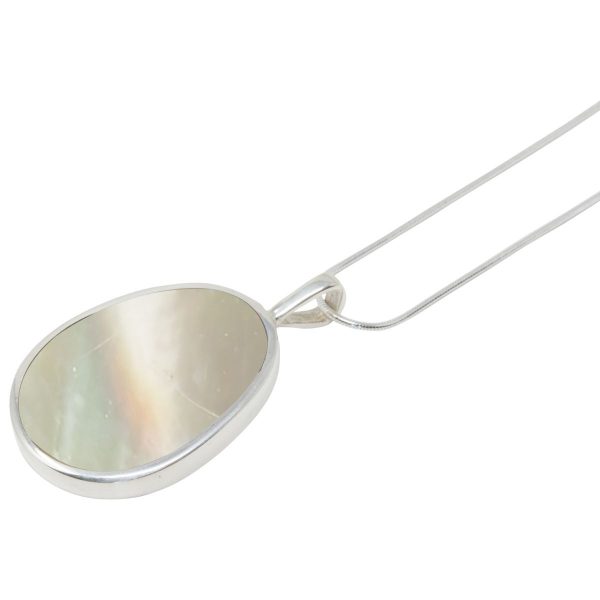 Silver Mother of Pearl Oval Pendant