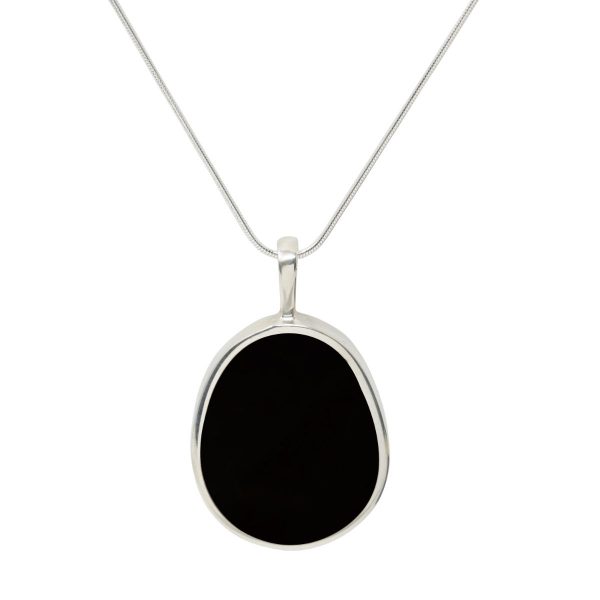 Silver Whitby Jet Pendant