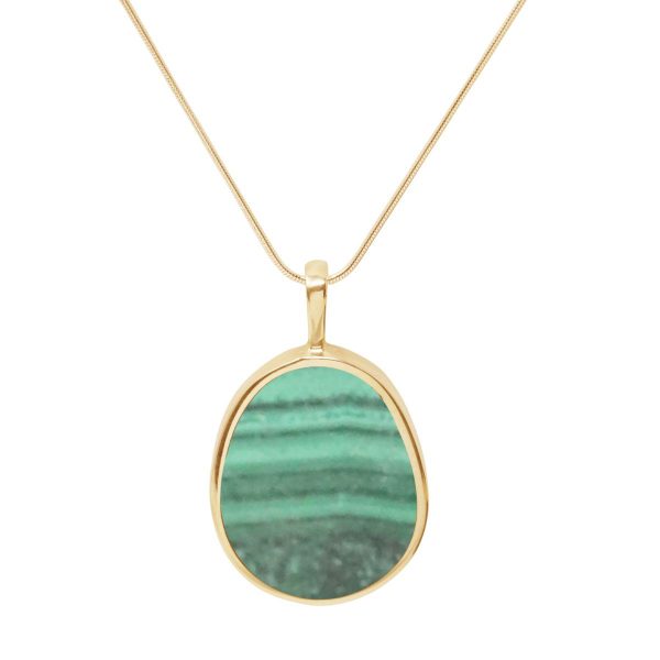 Yellow Gold Malachite Pendant