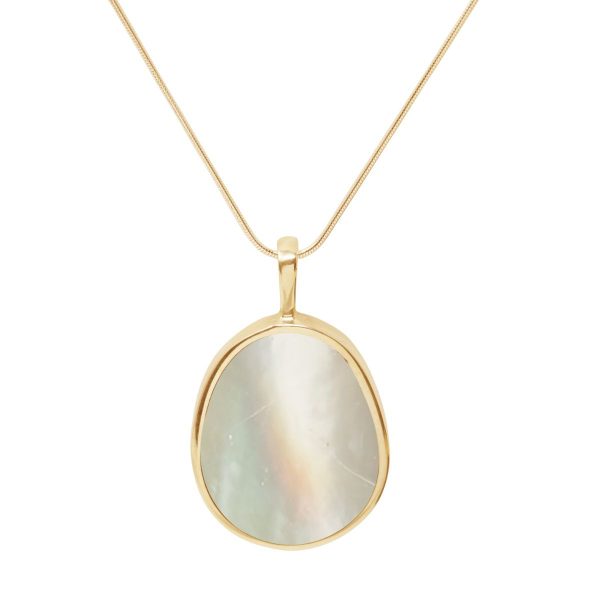 Yellow Gold Mother of Pearl Pendant