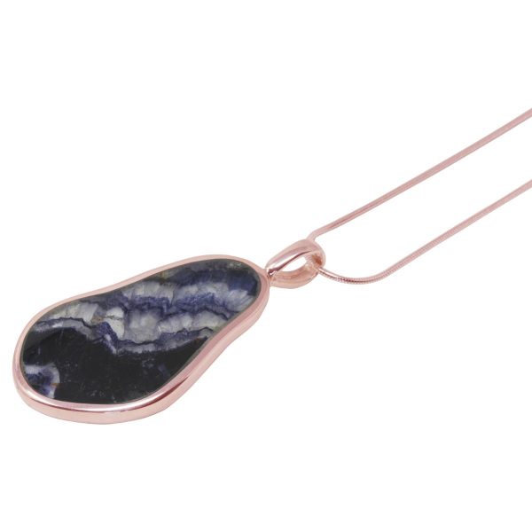 Rose Gold Blue John Pendant