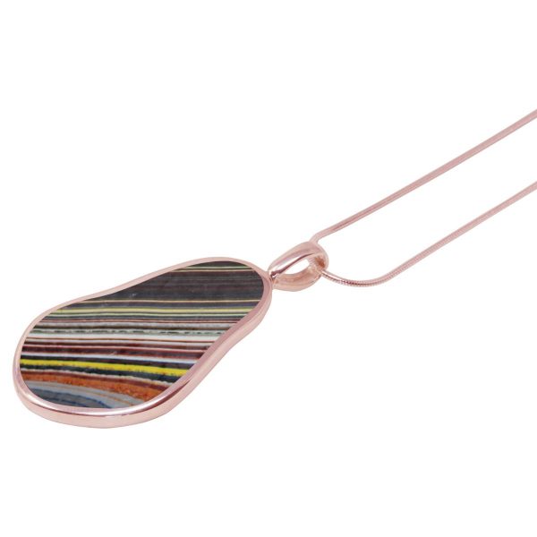 Rose Gold Fordite Pendant