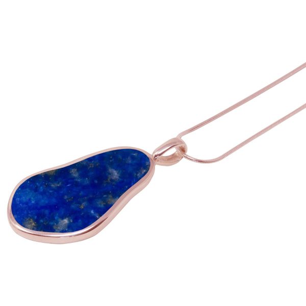 Rose Gold Lapis Pendant