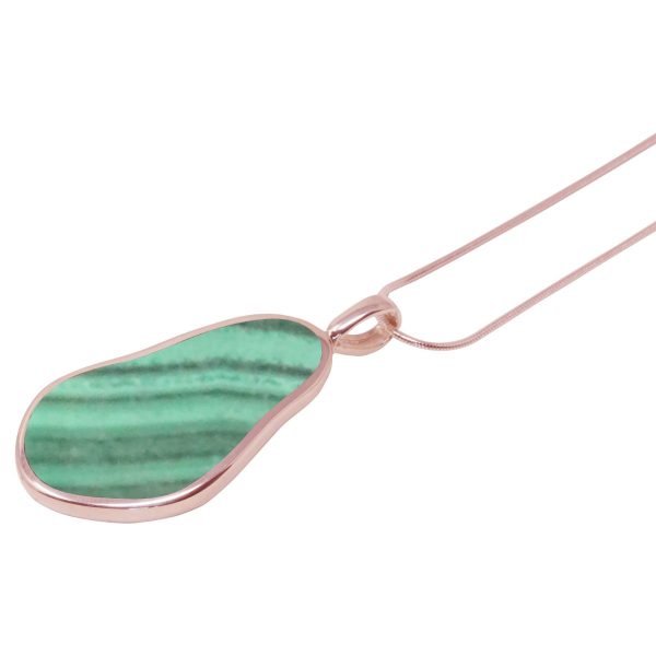 Rose Gold Malachite Pendant