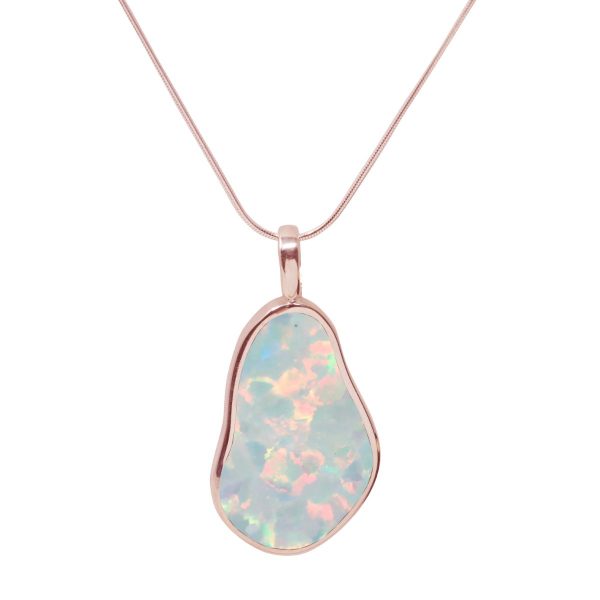 Rose Gold Opalite Sun Ice Pendant