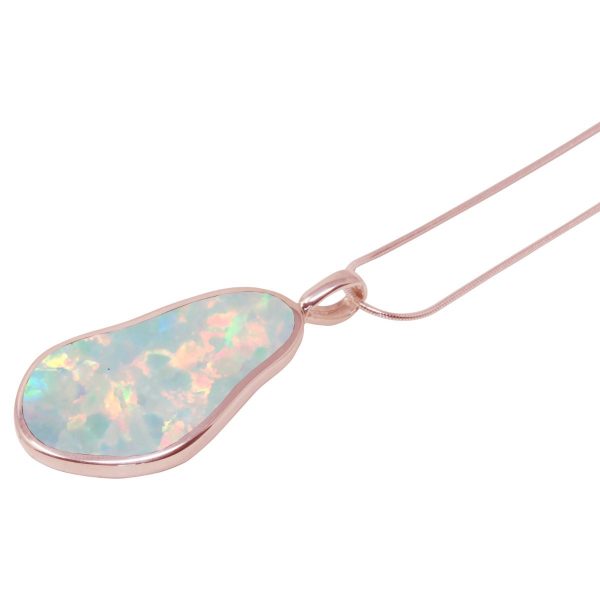 Rose Gold Opalite Sun Ice Pendant