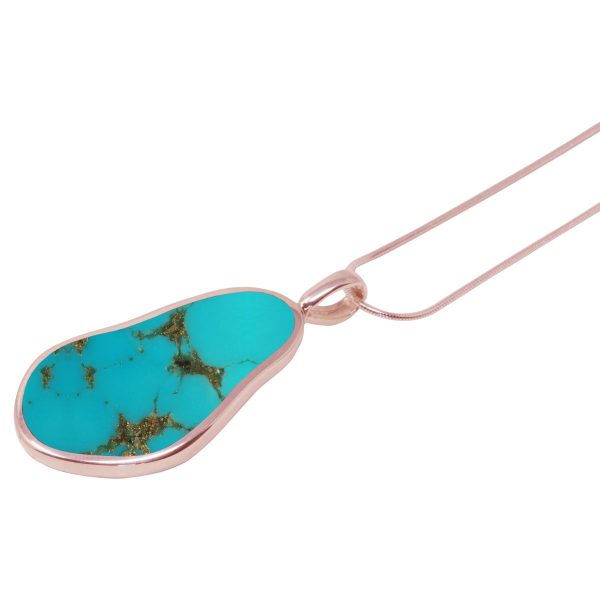 Rose Gold Turquoise Pendant