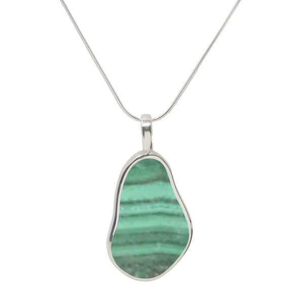 Silver Malachite Pendant