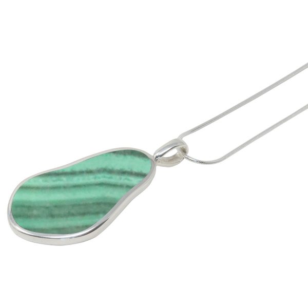 Silver Malachite Pendant